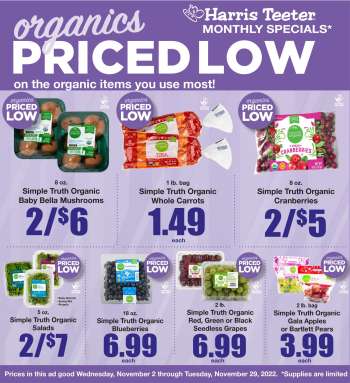 Harris Teeter Flyer - 11/02/2022 - 11/29/2022.