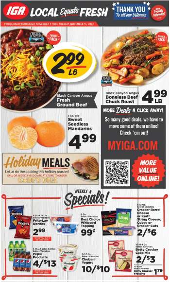 IGA Flyer - 11/09/2022 - 11/15/2022.