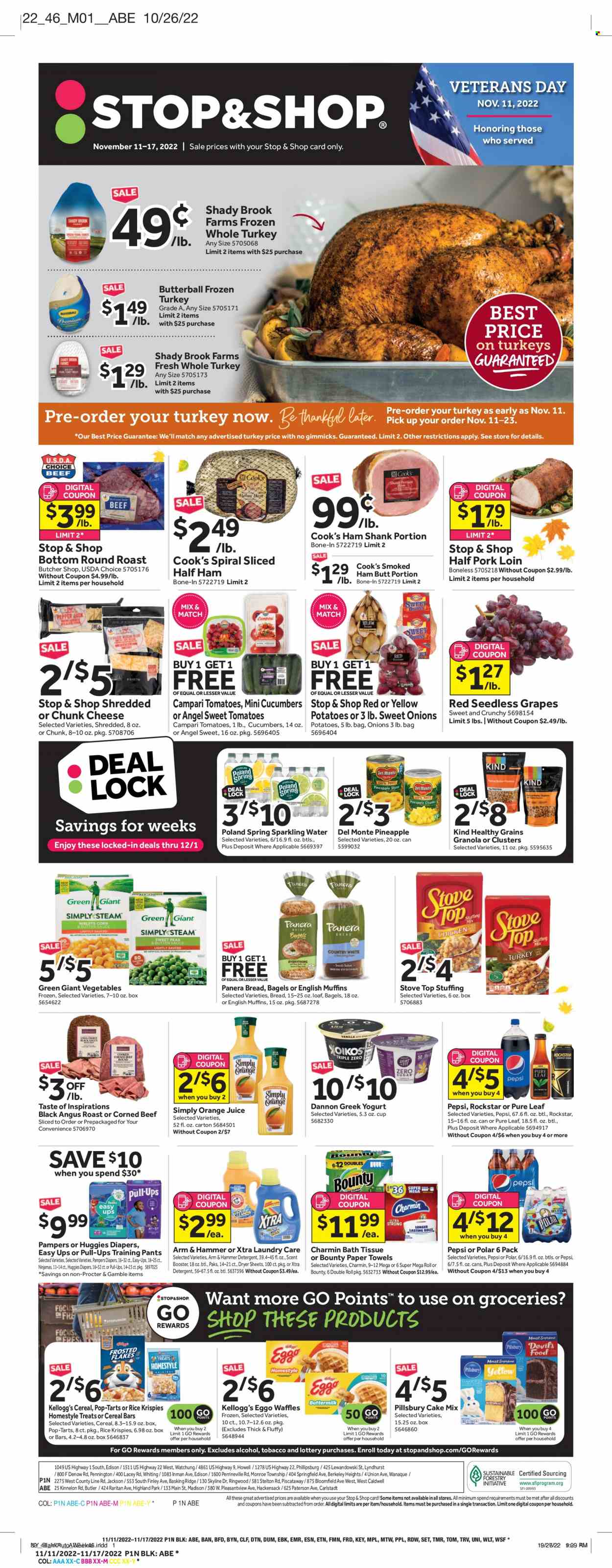 Stop & Shop ad - 11/11/2022 - 11/17/2022. Page 1