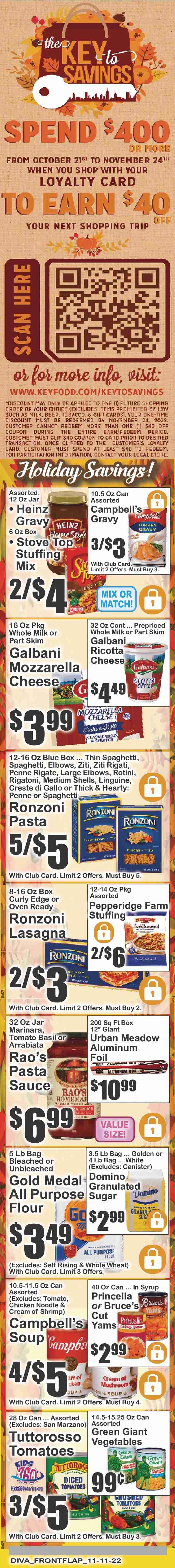Key Food ad - 11/11/2022 - 11/17/2022. Page 9