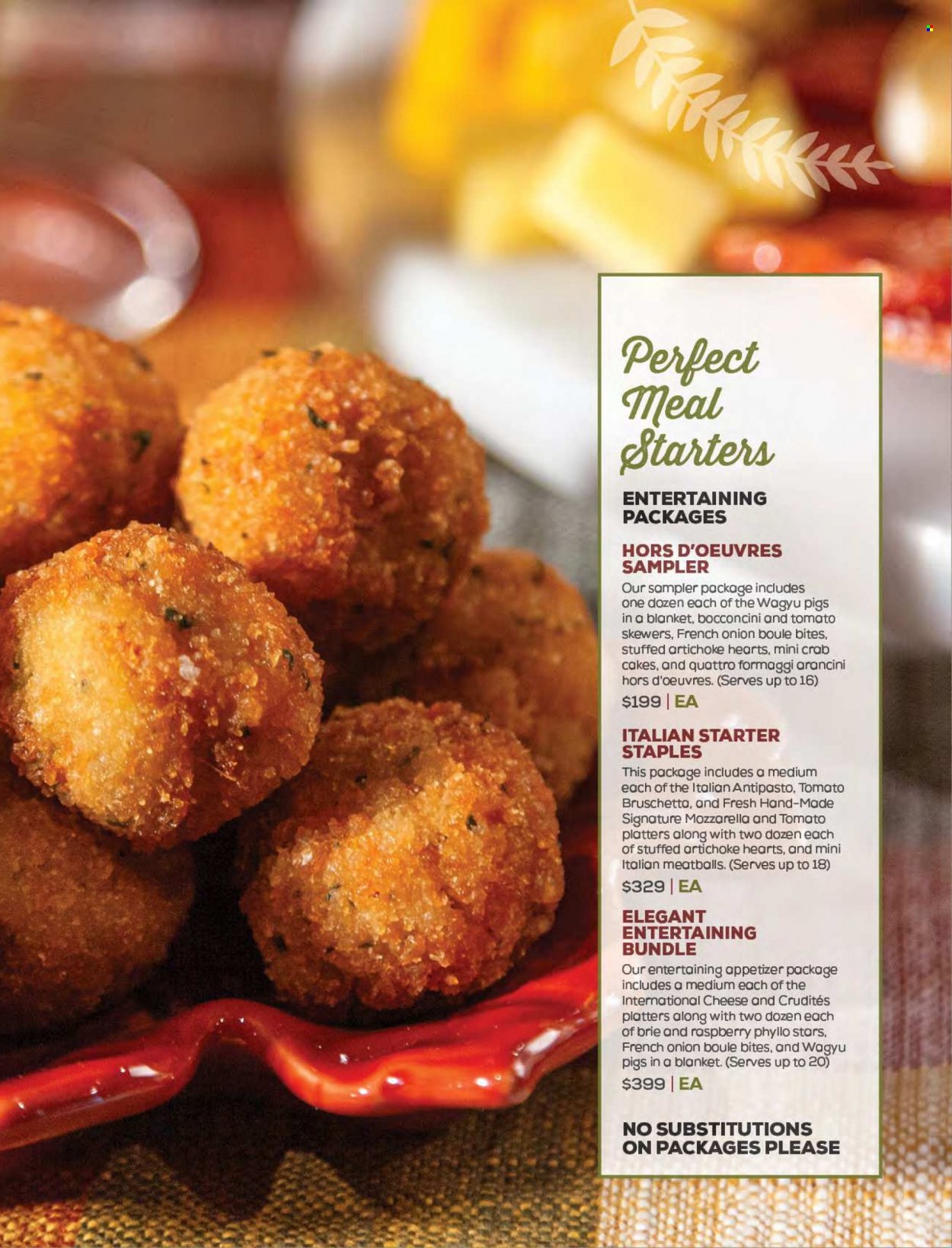 thumbnail - DeCicco & Sons Flyer - Sales products - onion, crab cake, meatballs, bruschetta, bocconcini, cheese, brie. Page 3.