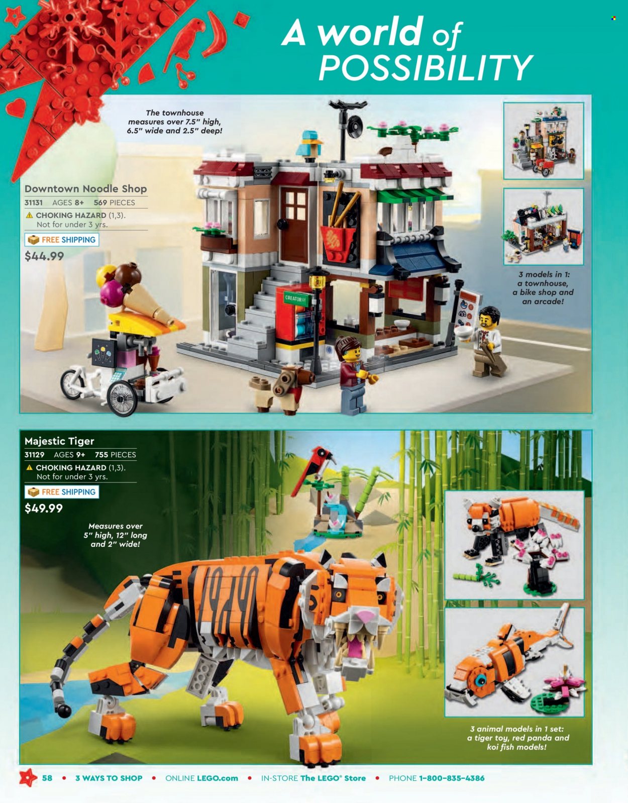 thumbnail - LEGO Flyer - Sales products - LEGO, toys, panda. Page 58.