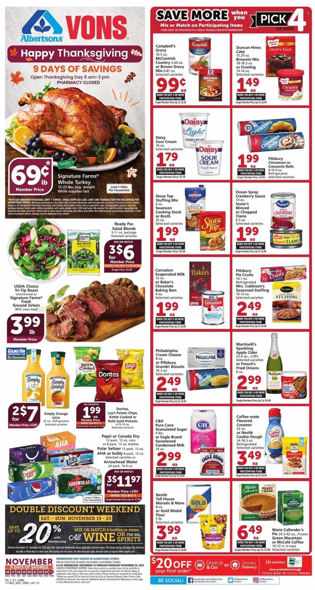 Albertsons ad - 11/16/2022 - 11/24/2022. Page 1