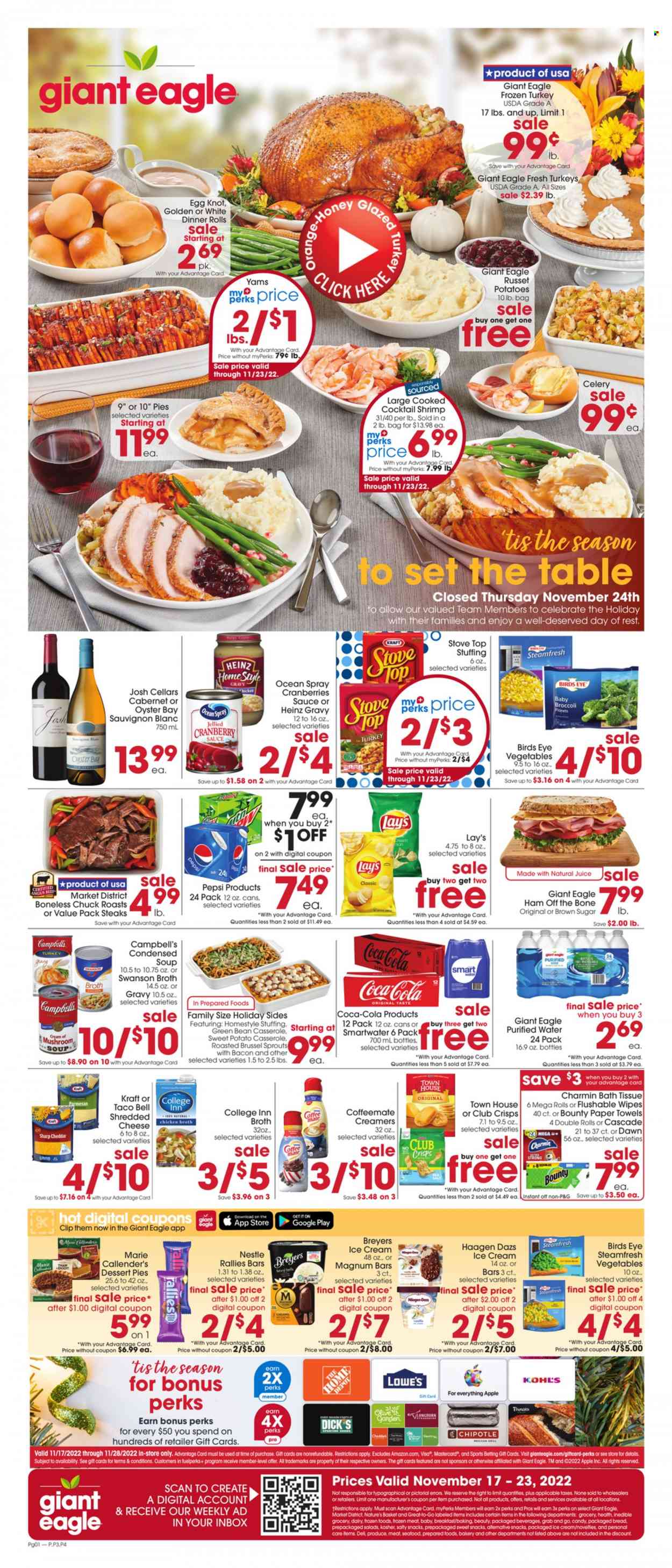 Giant Eagle ad - 11/17/2022 - 11/23/2022. Page 1