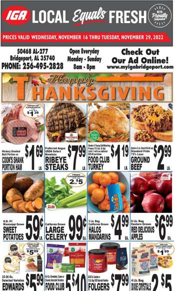 IGA Flyer - 11/16/2022 - 11/29/2022.