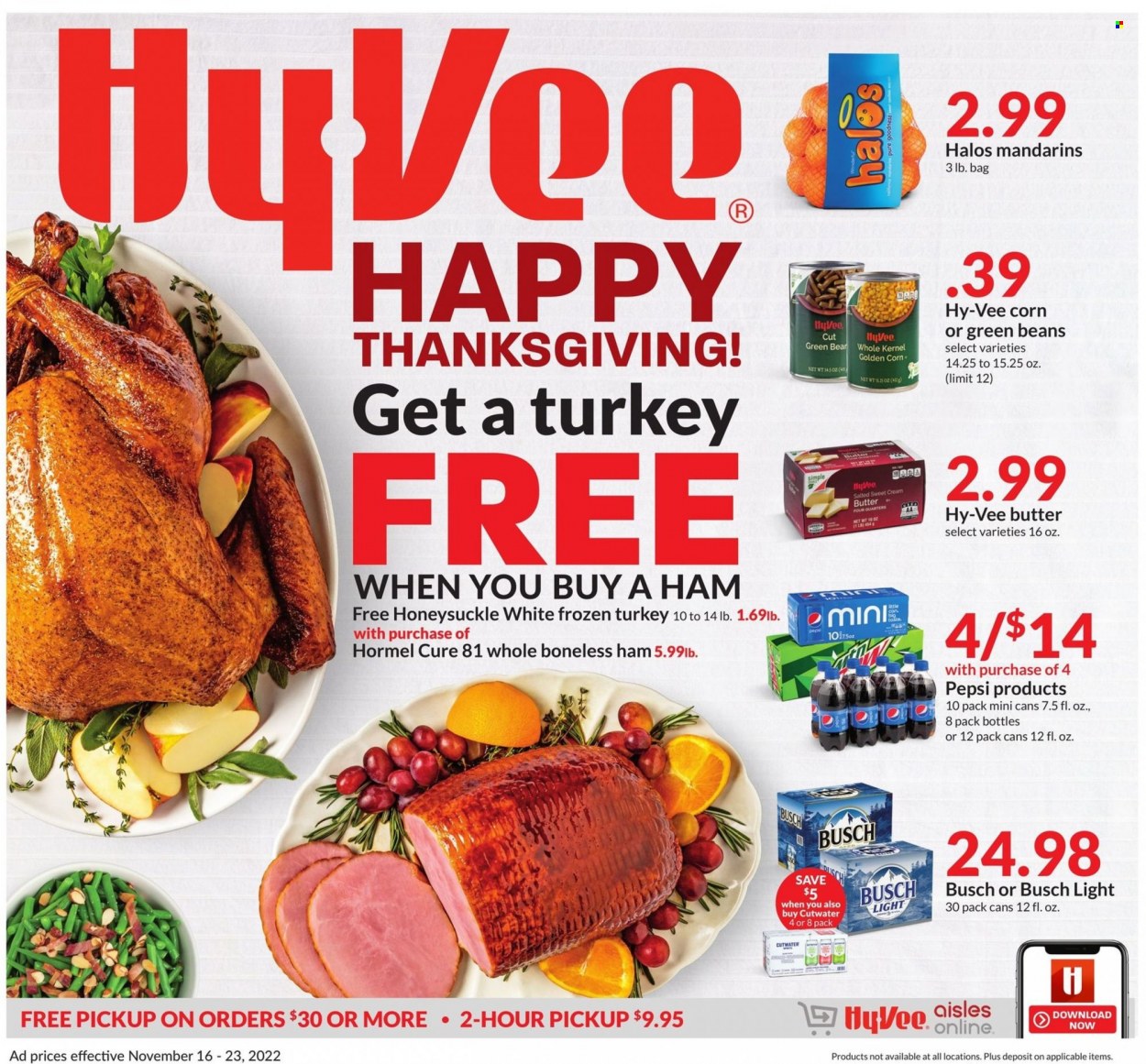 Hy-Vee ad - 11/16/2022 - 11/23/2022. Page 1