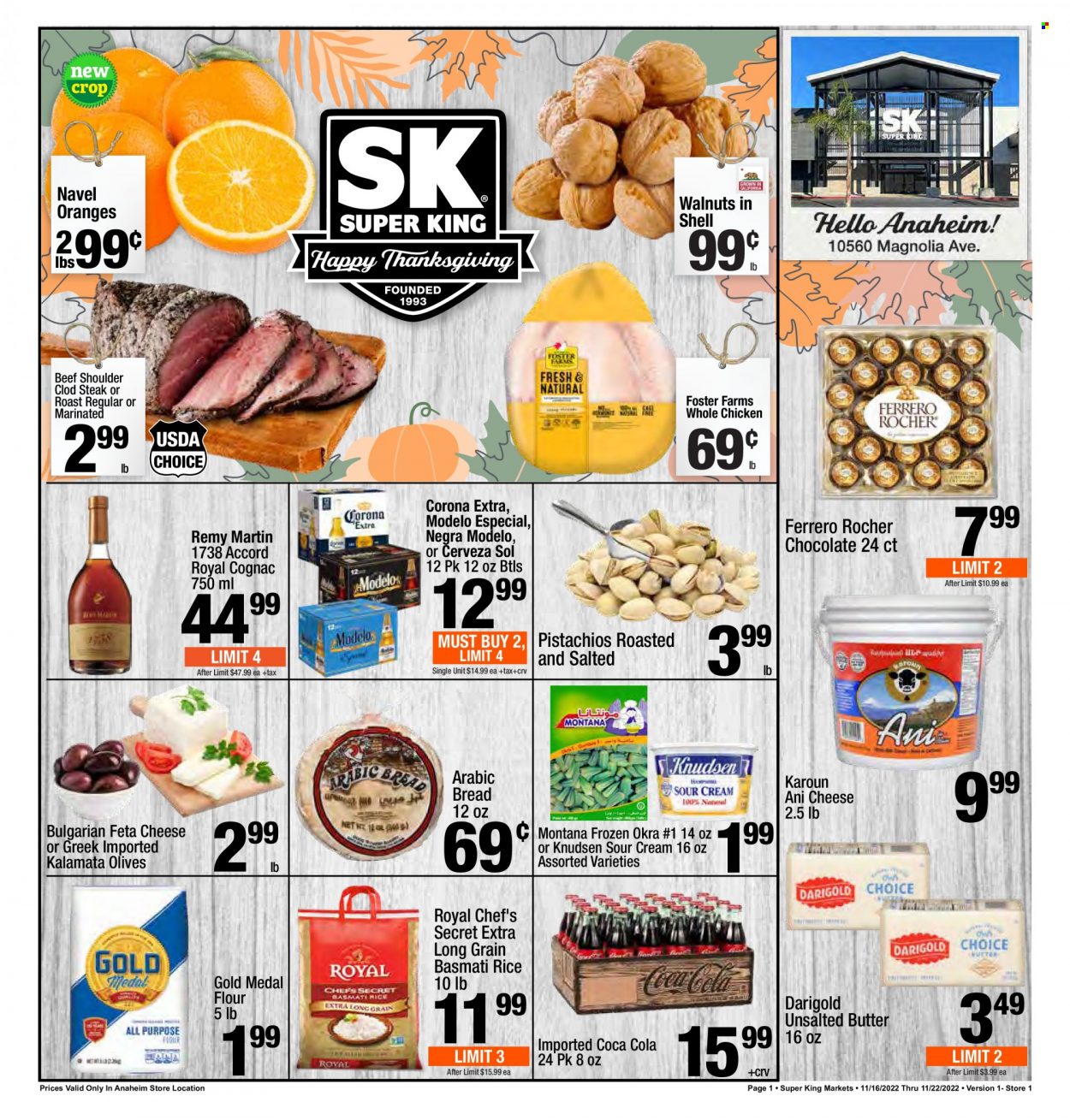 Super King Markets ad - 11/16/2022 - 11/22/2022. Page 1