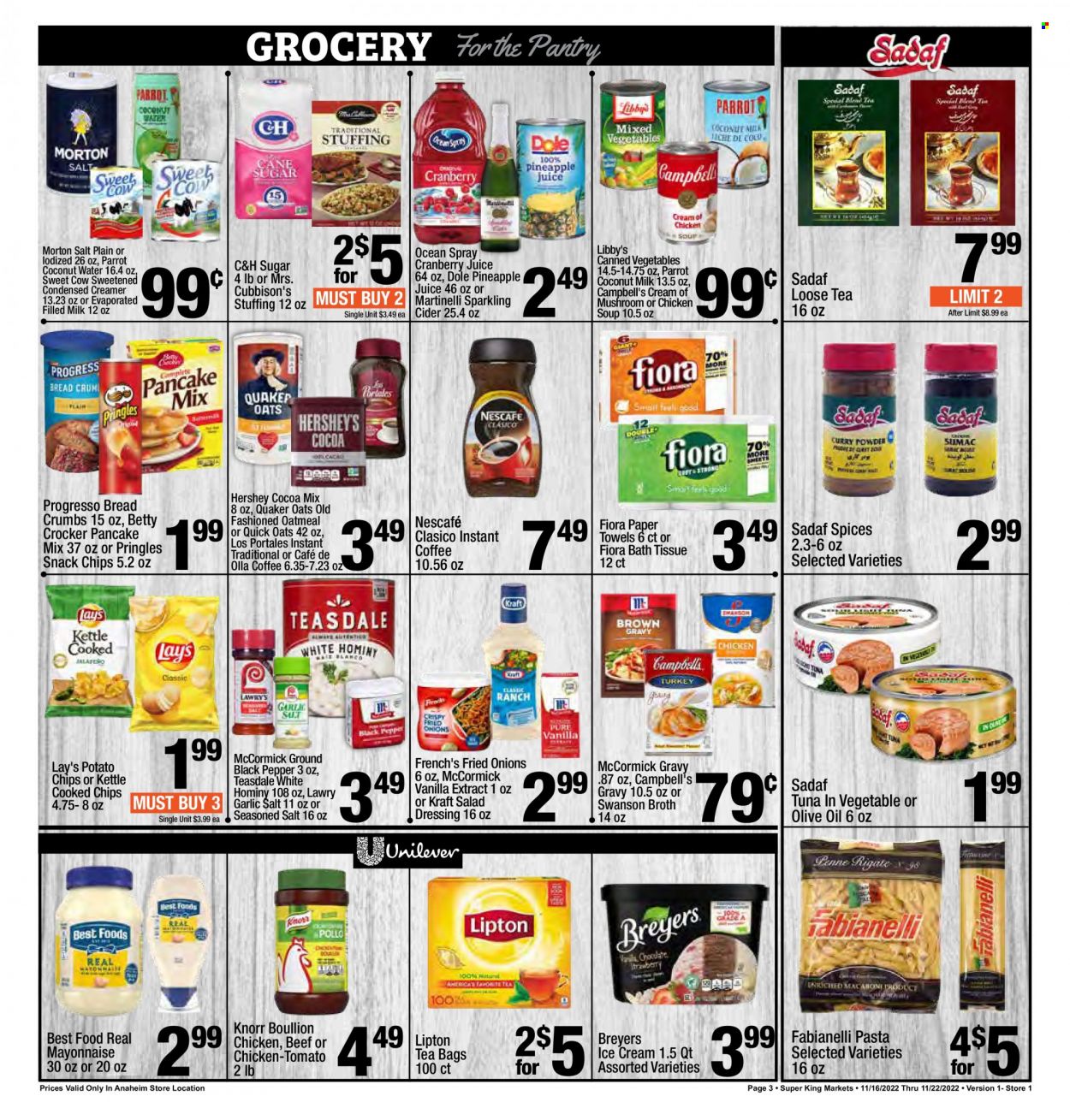 Super King Markets ad - 11/16/2022 - 11/22/2022. Page 3