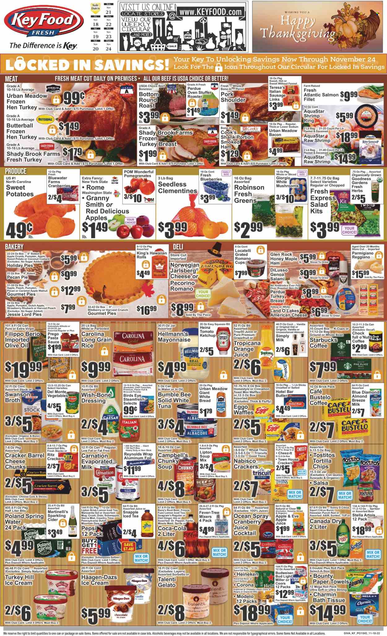 Key Food ad - 11/18/2022 - 11/24/2022. Page 1