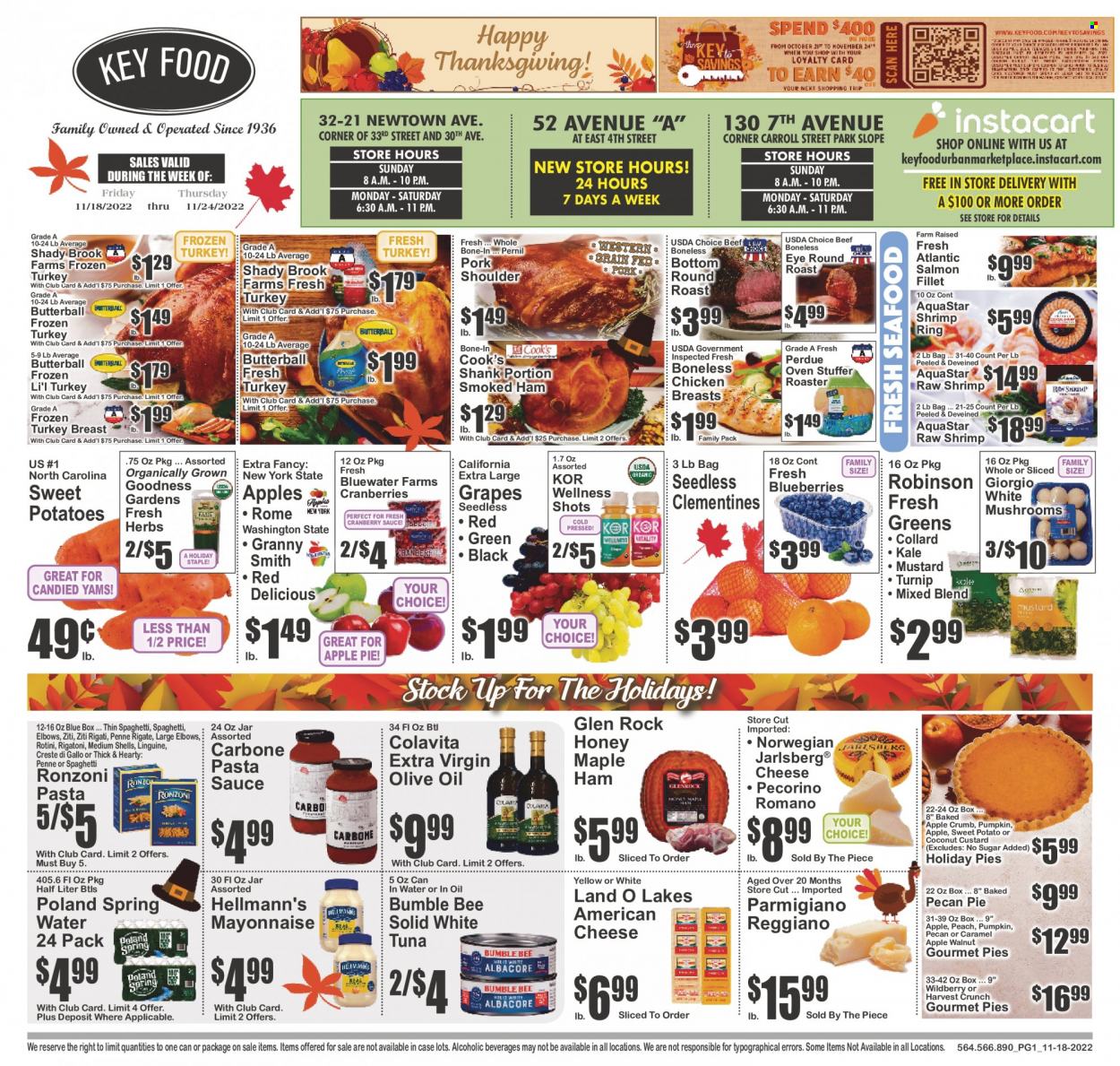 Key Food ad - 11/18/2022 - 11/24/2022. Page 1