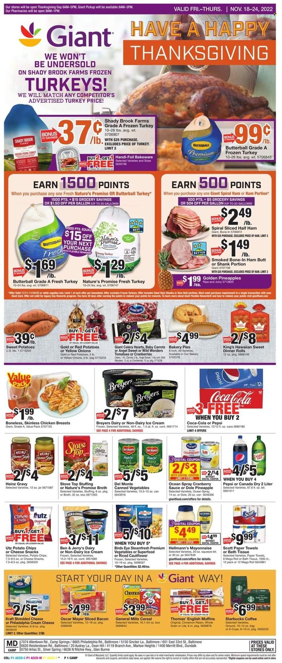 Giant Food ad - 11/18/2022 - 11/24/2022. Page 1