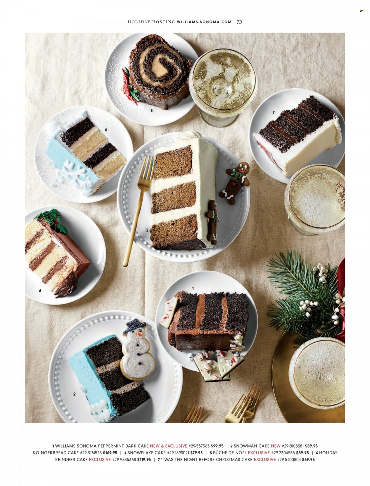 thumbnail - Williams-Sonoma Flyer - Sales products - cake, gingerbread, christmas cake. Page 79.