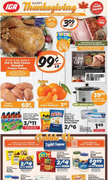 IGA Flyer - 11/16/2022 - 11/29/2022.