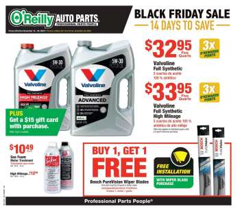 O'Reilly Auto Parts Flyer - 11/16/2022 - 11/29/2022.