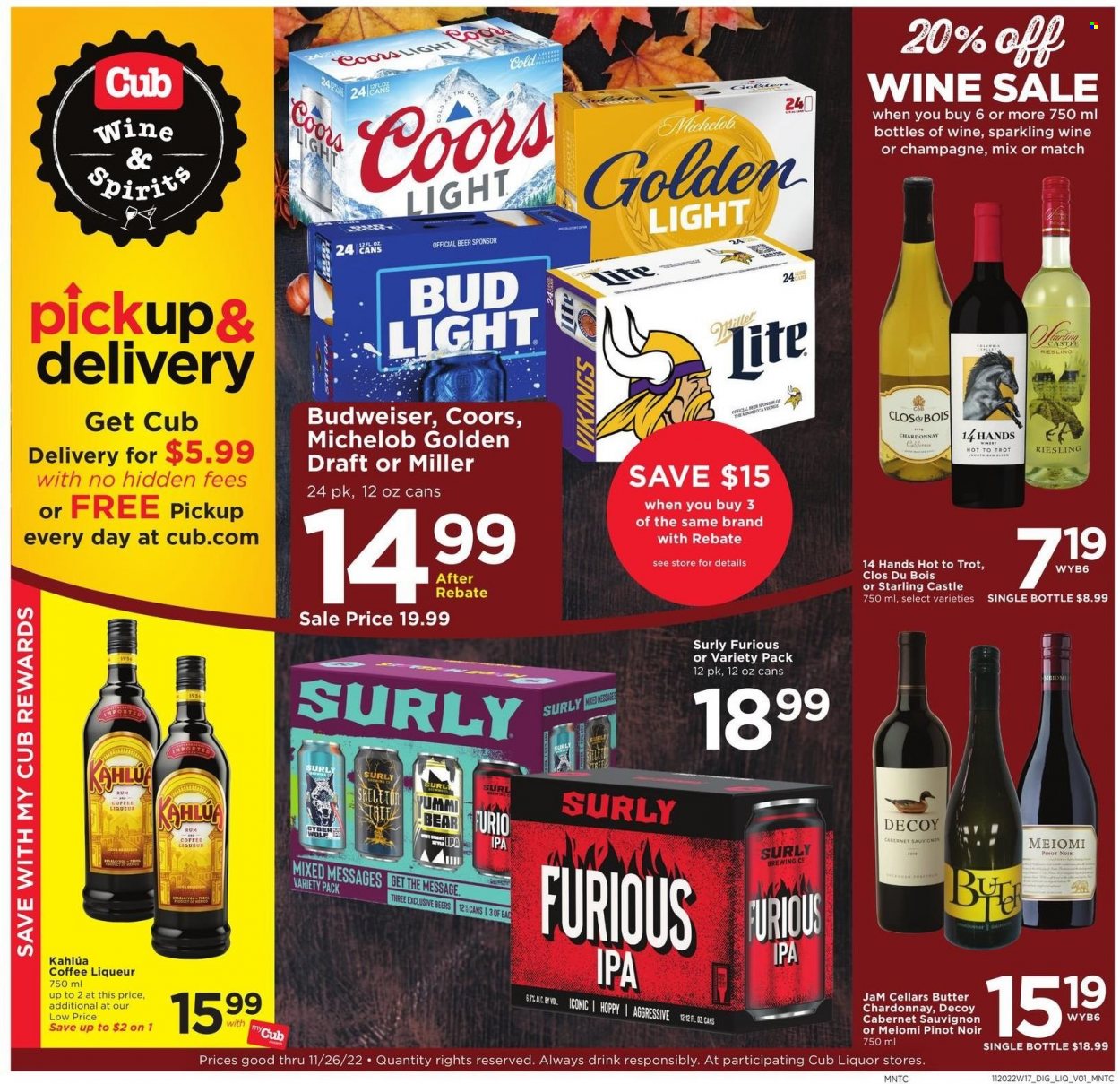 Cub Foods ad - 11/20/2022 - 11/26/2022. Page 1