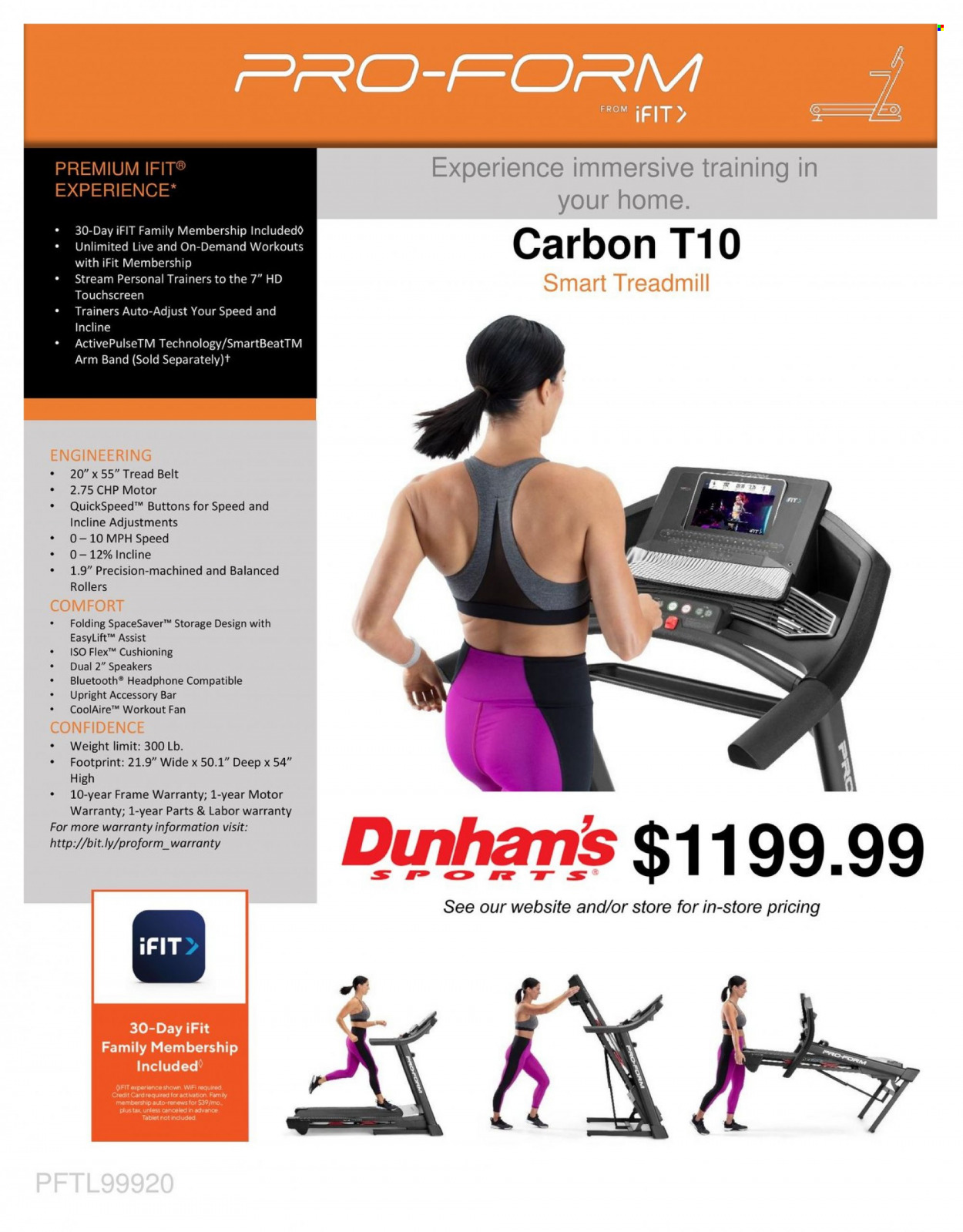 thumbnail - Dunham's Sports Flyer - 11/21/2022 - 01/26/2023 - Sales products - trainers, speaker, headphones, treadmill, ProForm. Page 2.