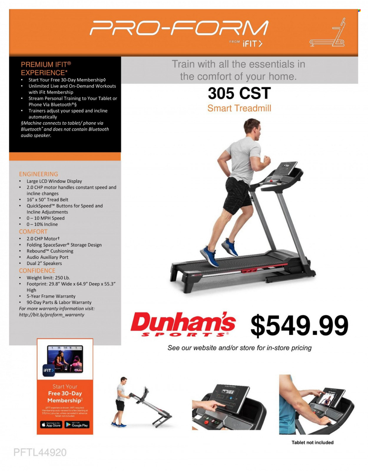 thumbnail - Dunham's Sports Flyer - 11/21/2022 - 01/26/2023 - Sales products - trainers, speaker, treadmill, ProForm. Page 5.