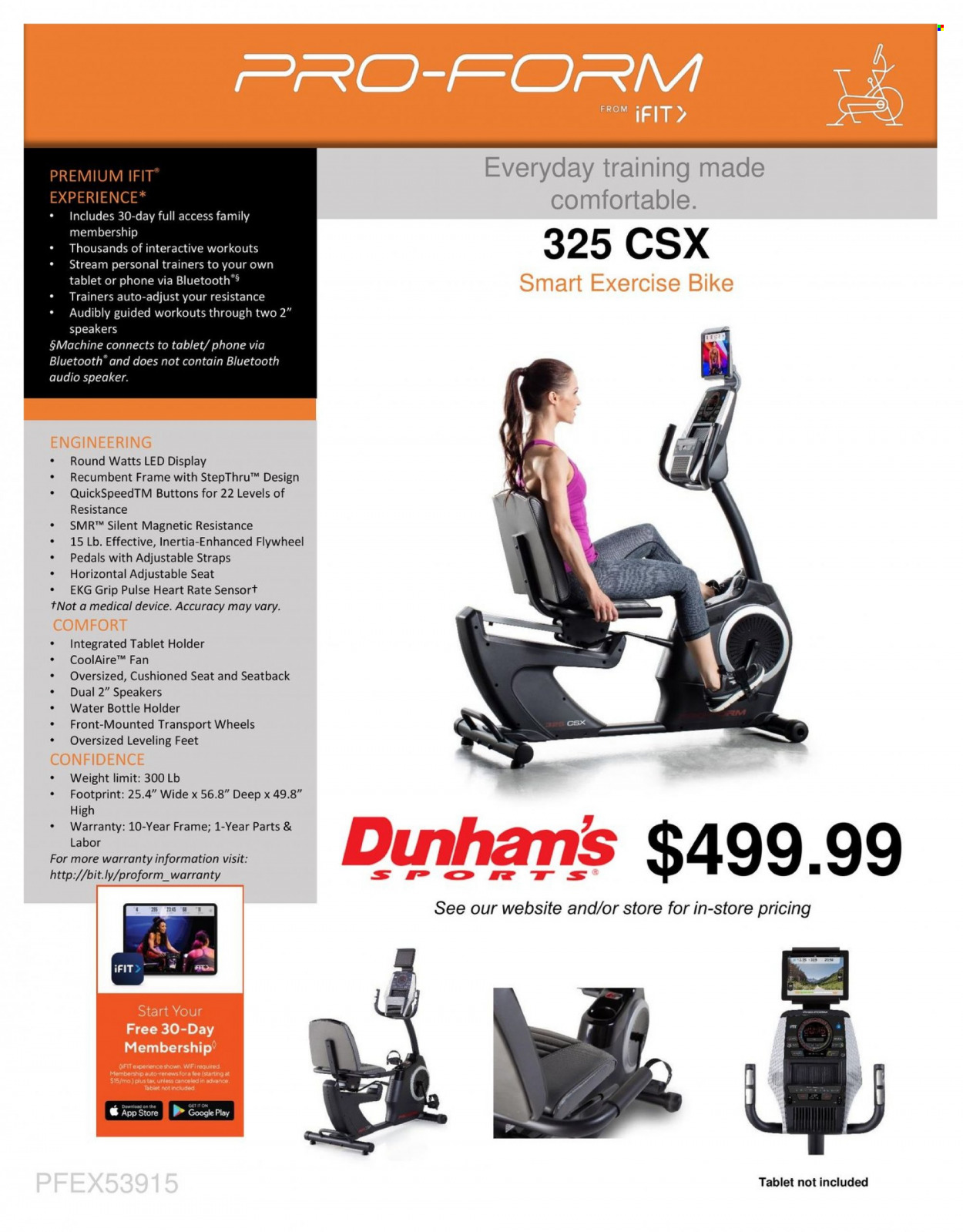 thumbnail - Dunham's Sports Flyer - 11/21/2022 - 01/26/2023 - Sales products - trainers, speaker, ProForm. Page 10.