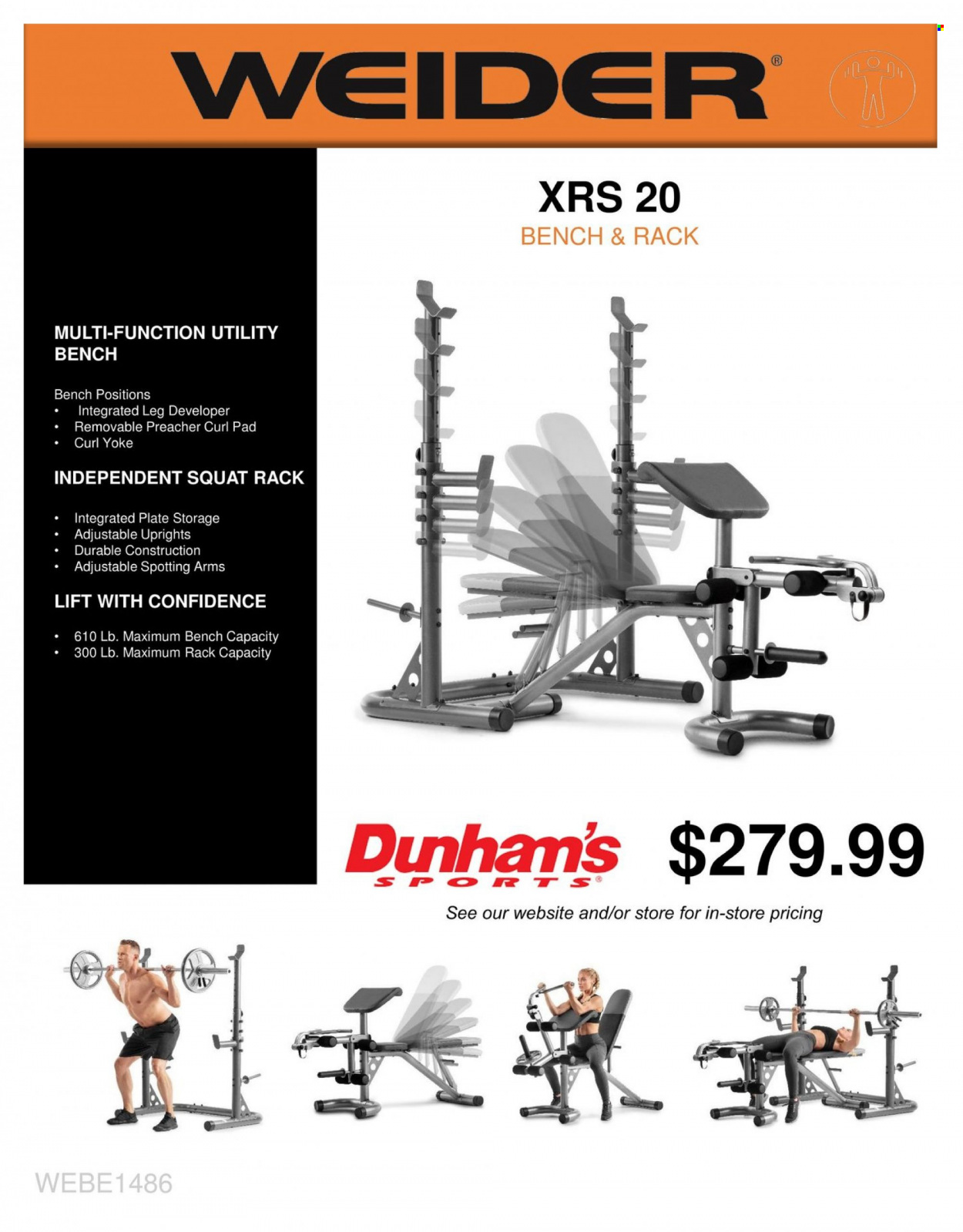 thumbnail - Dunham's Sports Flyer - 11/21/2022 - 01/26/2023 - Sales products - squat rack. Page 11.