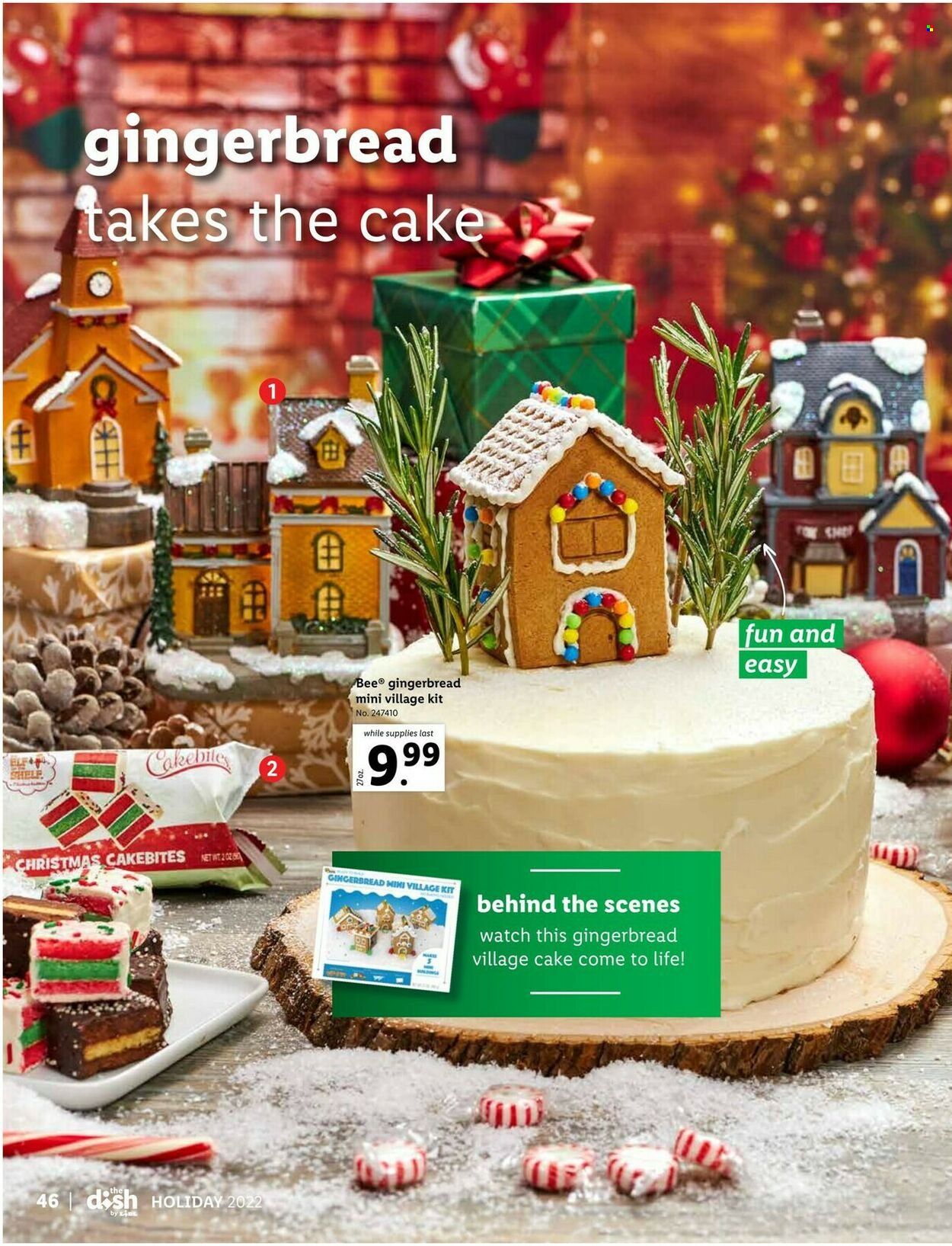 thumbnail - Lidl Flyer - 11/23/2022 - 12/27/2022 - Sales products - cake, gingerbread, shelves, Elf, watch. Page 46.
