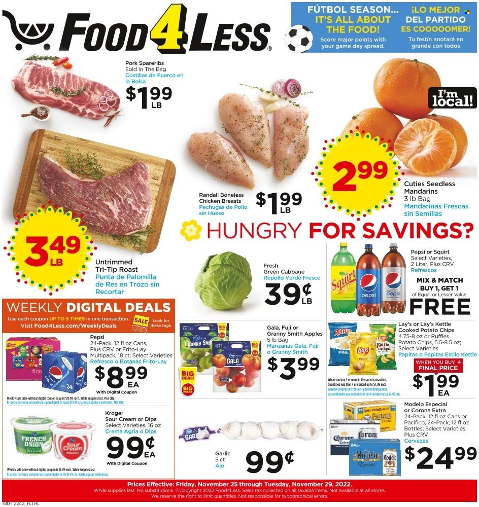 Food 4 Less ad - 11/25/2022 - 11/29/2022. Page 1
