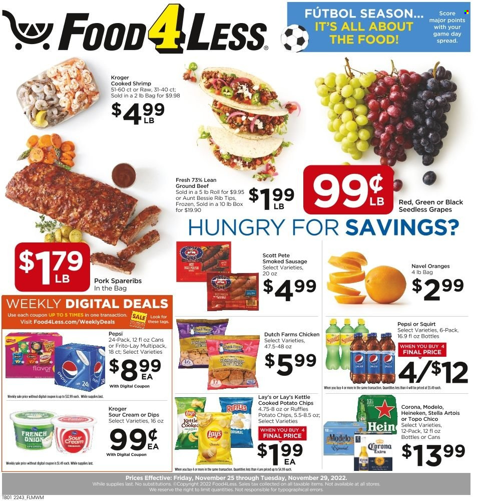 Food 4 Less ad - 11/25/2022 - 11/29/2022. Page 1