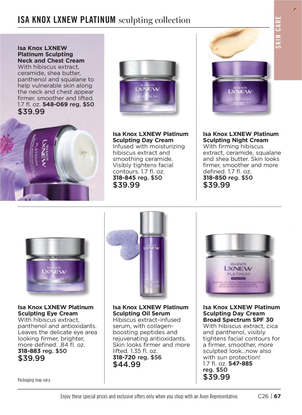 thumbnail - Avon Flyer - 11/23/2022 - 12/06/2022 - Sales products - Avon, day cream, serum, night cream, eye cream. Page 67.