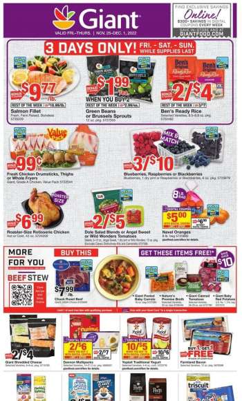 Giant Food Flyer - 11/25/2022 - 12/01/2022.