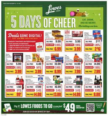 Lowes Foods Flyer - 11/25/2022 - 11/29/2022.