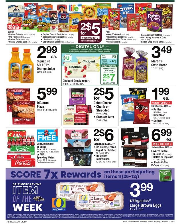 Safeway ad - 11/25/2022 - 12/01/2022. Page 2