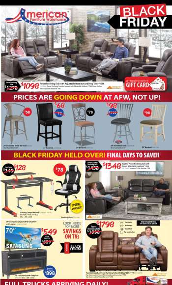 American Furniture Warehouse Flyer - 11/25/2022 - 12/03/2022.