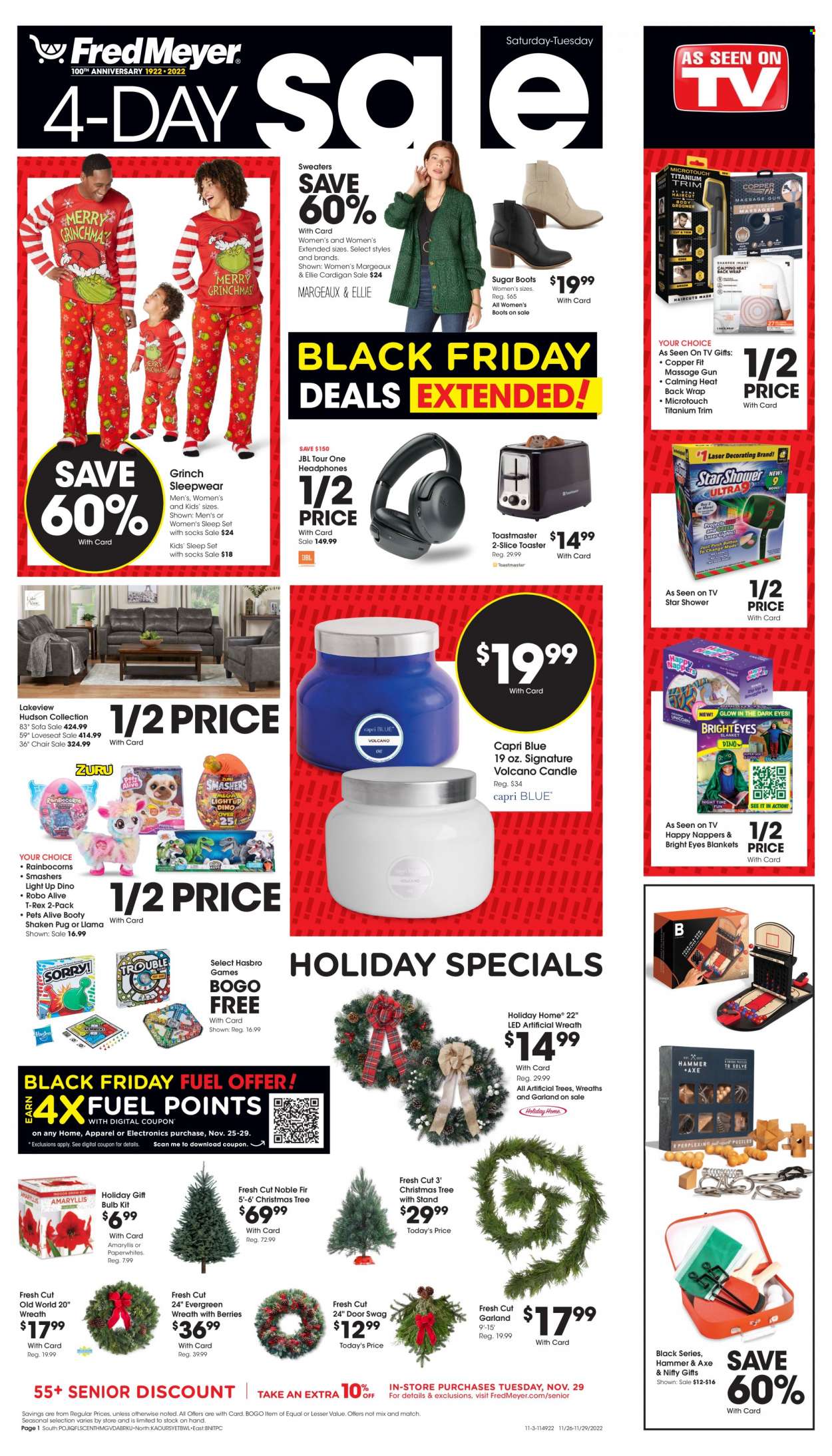 Fred Meyer ad - 11/26/2022 - 11/29/2022. Page 1