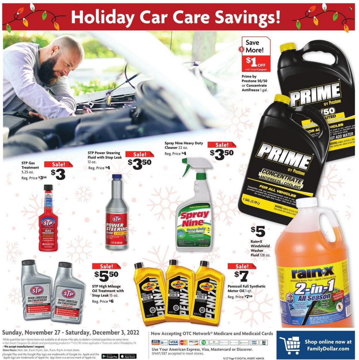 thumbnail - Family Dollar Flyer - 11/27/2022 - 12/03/2022 - Sales products - oil, cleaner, vehicle. Page 21.