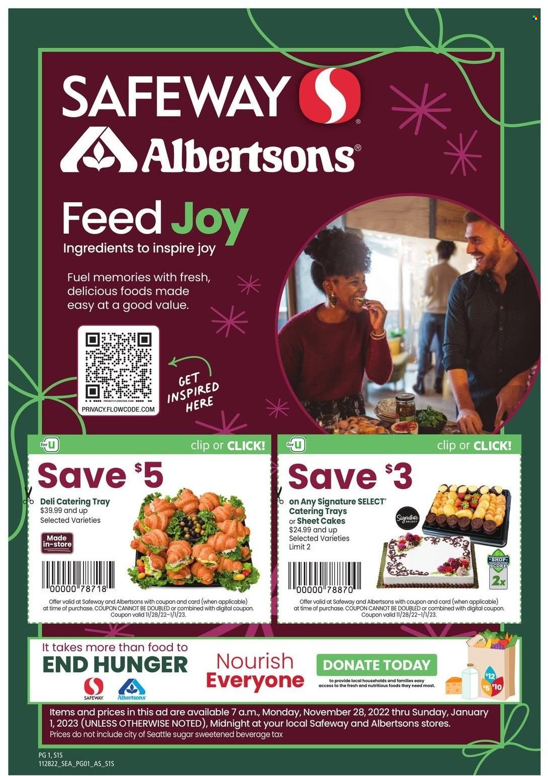 Safeway ad - 11/28/2022 - 01/01/2023. Page 1
