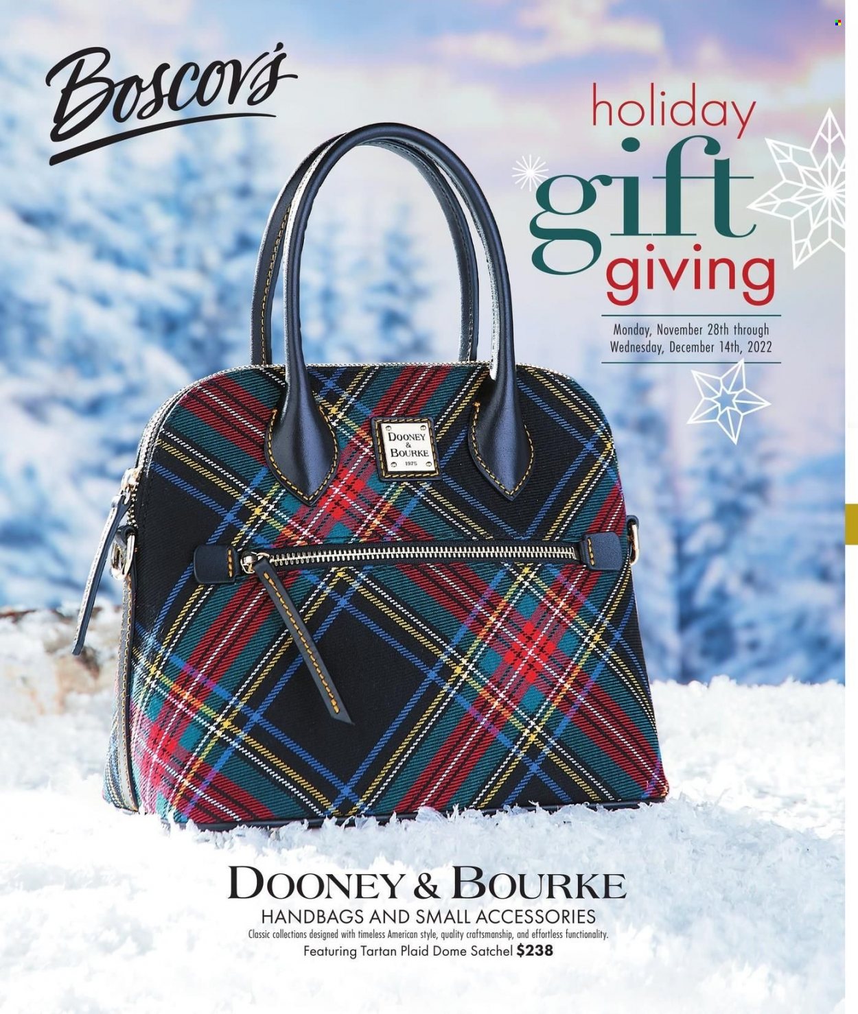 thumbnail - Boscov's Flyer - 11/28/2022 - 12/14/2022 - Sales products - handbag. Page 1.