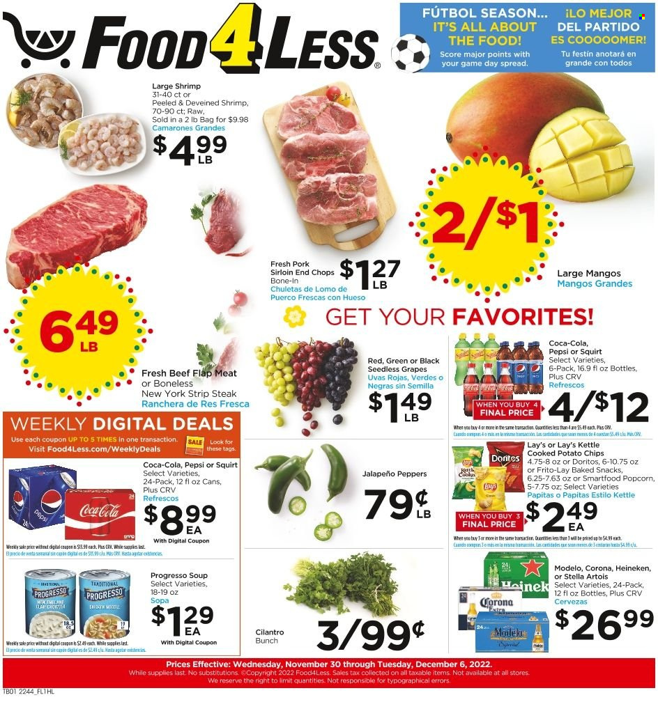 Food 4 Less ad - 11/30/2022 - 12/06/2022. Page 1