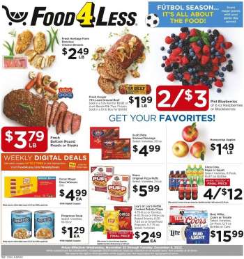 Food 4 Less Flyer - 11/30/2022 - 12/06/2022.