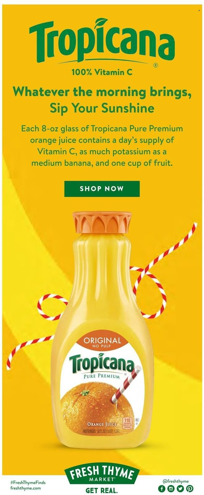 thumbnail - Fresh Thyme Flyer - 11/30/2022 - 12/06/2022 - Sales products - Sunshine, orange juice, juice, vitamin c. Page 6.
