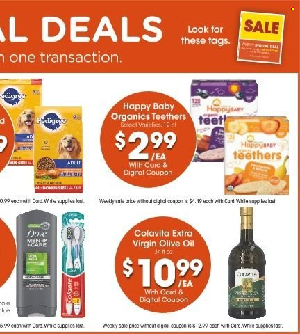 thumbnail - Dillons Flyer - 11/30/2022 - 12/06/2022 - Sales products - Dove, extra virgin olive oil, olive oil, oil, Colgate, Pedigree. Page 12.