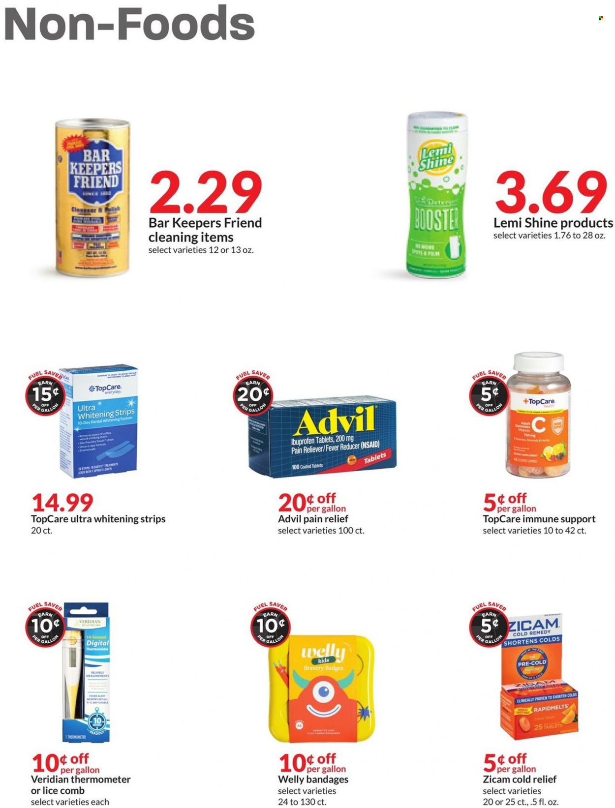 thumbnail - Hy-Vee Flyer - 11/30/2022 - 12/06/2022 - Sales products - strips, coffee, Lemi Shine, cleanser, comb, thermometer, pain relief, Ibuprofen, Advil Rapid. Page 19.