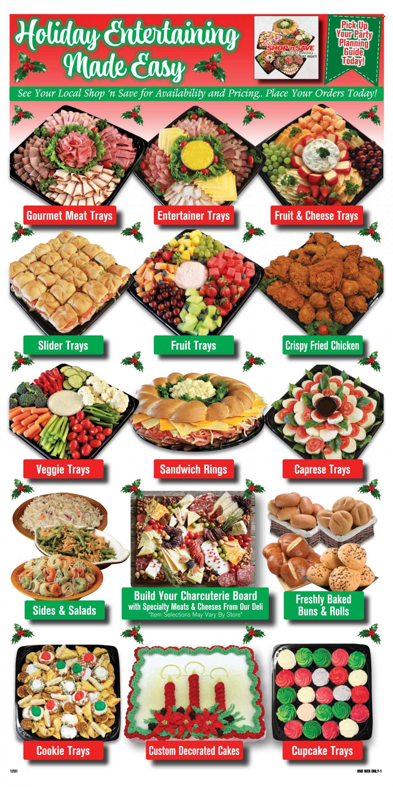 thumbnail - Shop ‘n Save Flyer - 12/01/2022 - 12/07/2022 - Sales products - cake, buns, cupcake, sandwich, fried chicken. Page 5.