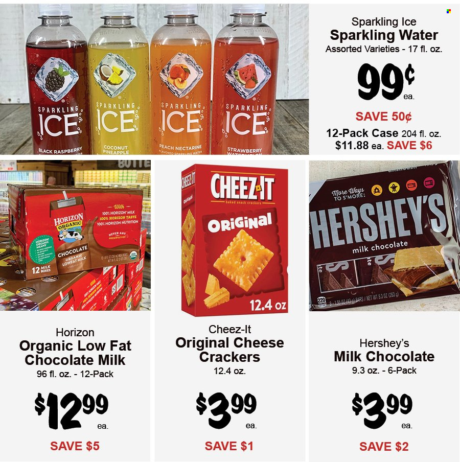 thumbnail - Stew Leonard's Flyer - 11/30/2022 - 12/06/2022 - Sales products - pineapple, coconut, Hershey's, milk chocolate, chocolate, snack, crackers, Cheez-It, sparkling water, nectarines. Page 7.