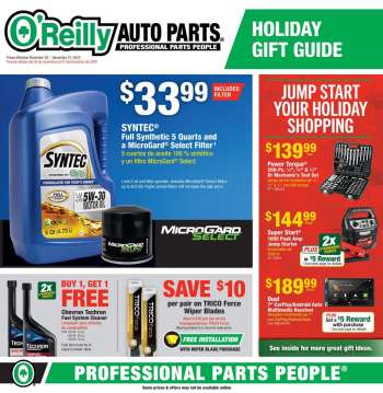 O'Reilly Auto Parts Flyer - 11/30/2022 - 12/27/2022.