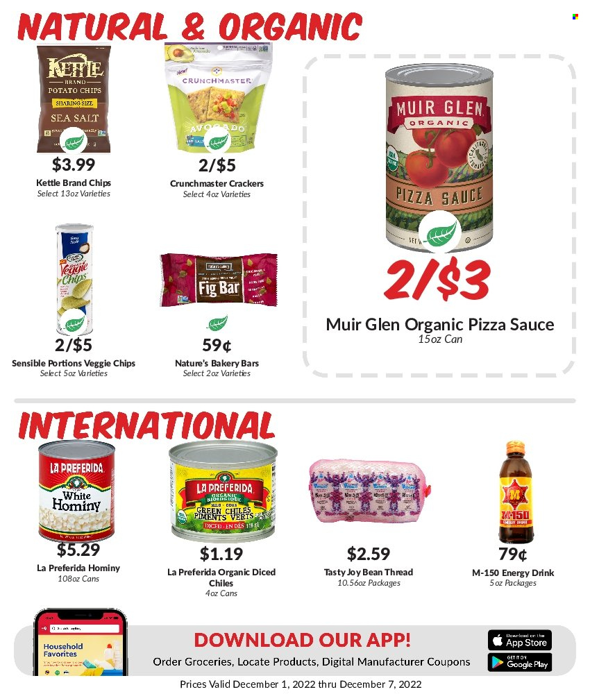 thumbnail - Woodman's Markets Flyer - 12/01/2022 - 12/07/2022 - Sales products - sauce, crackers, potato chips, chips, energy drink, L'Or, Joy. Page 5.