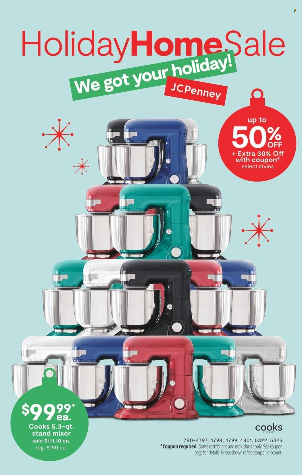 thumbnail - JCPenney Flyer - 12/01/2022 - 12/18/2022 - Sales products - mixer, stand mixer. Page 1.