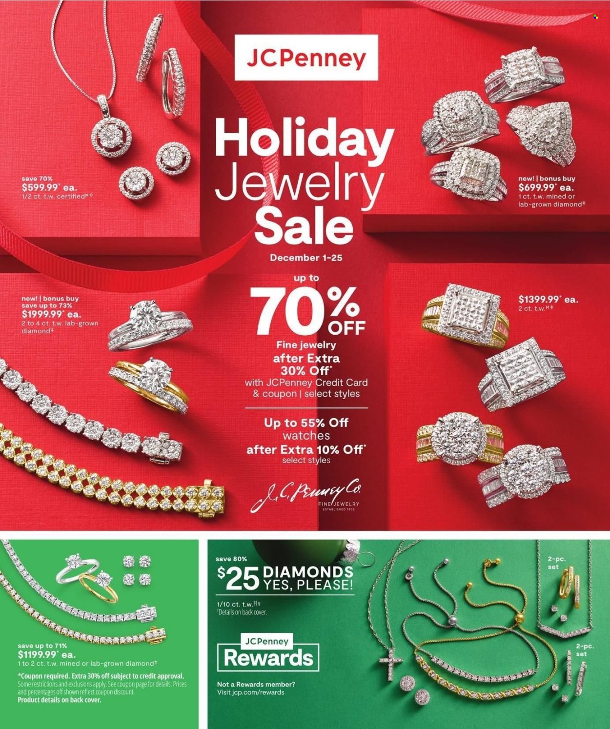 thumbnail - JCPenney Flyer - 12/01/2022 - 12/25/2022 - Sales products - watch, jewelry. Page 1.