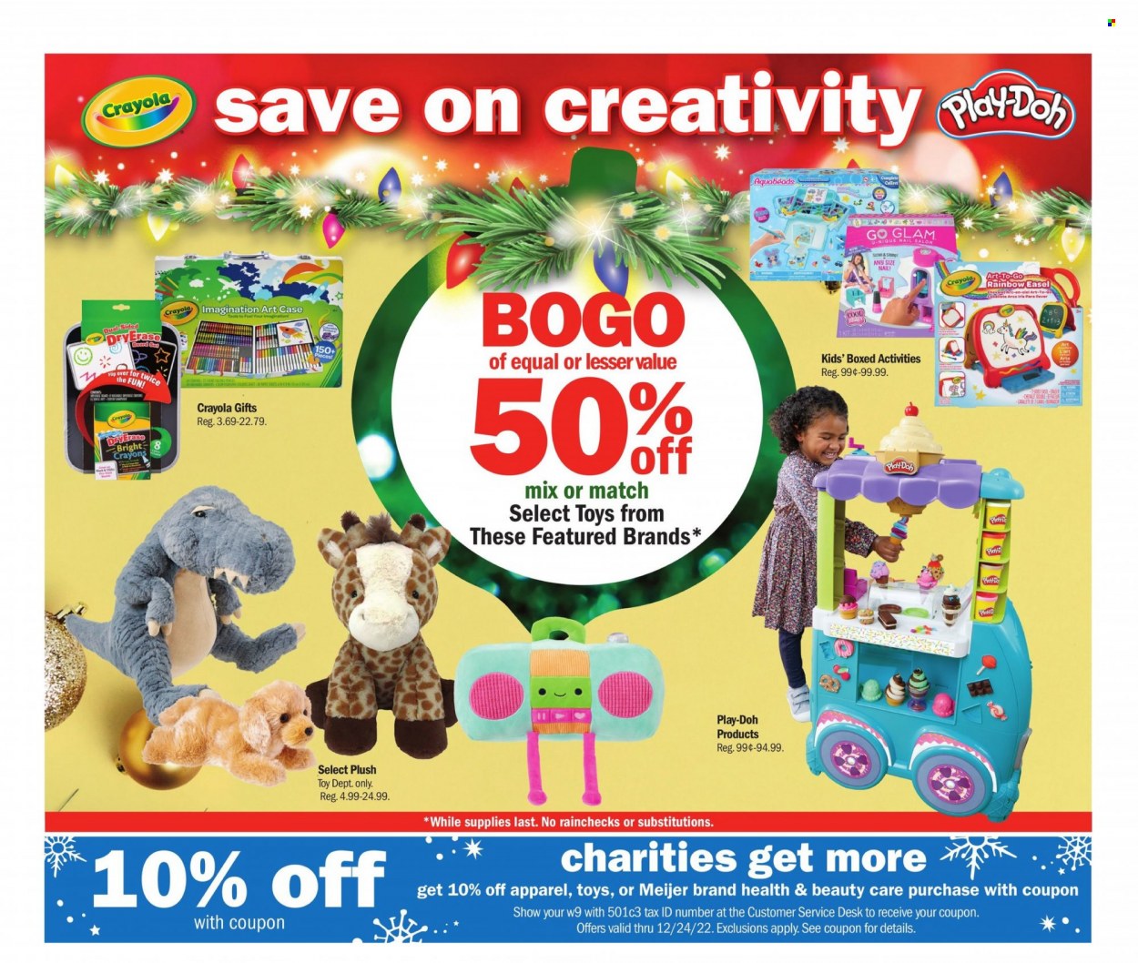 thumbnail - Meijer Flyer - 12/04/2022 - 12/10/2022 - Sales products - crayons, easel, Play-doh, toys. Page 5.