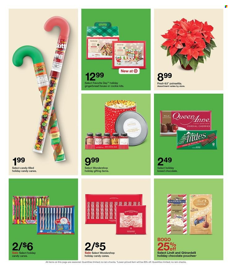 thumbnail - Target Flyer - 12/04/2022 - 12/10/2022 - Sales products - gingerbread, cherries, milk chocolate, chocolate, Lindt, Lindor, Ghirardelli, pepper, doll. Page 36.