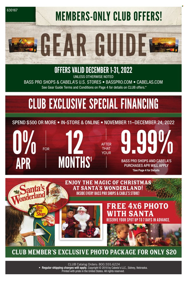 thumbnail - Cabela's Flyer - 12/01/2022 - 12/31/2022 - Sales products - Bass Pro. Page 1.