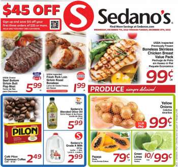 Sedano's Ad